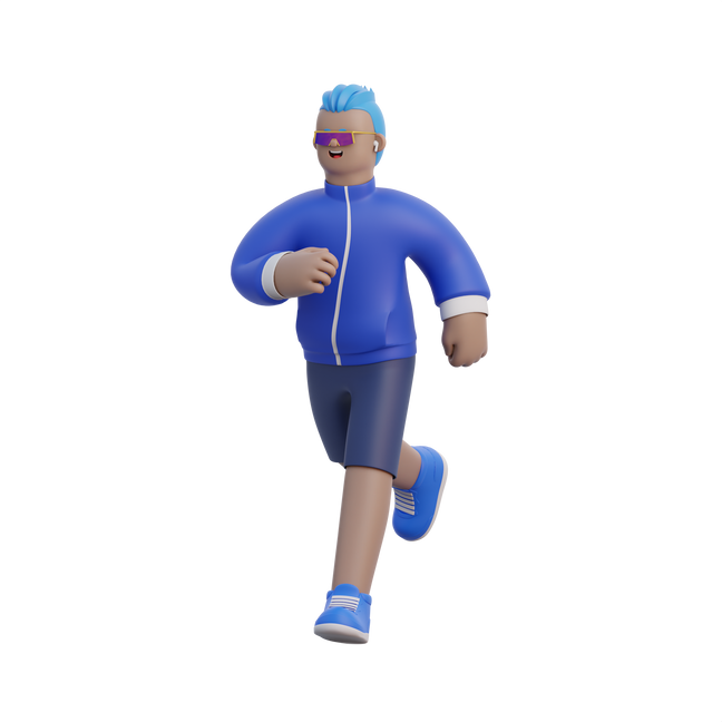 man Jogging 3D character